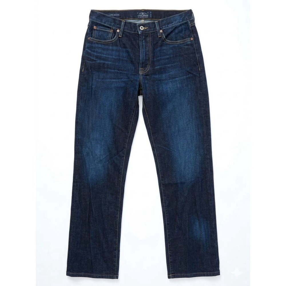 Lucky Brand Size 32x32 Dark Blue Mens‎ Jeans 363 Straight Cotton Blend CK008